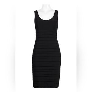 Adrianna Papell Scoop Neck Sleeveless Pleated Solid Jersey Dress[APD15238520]